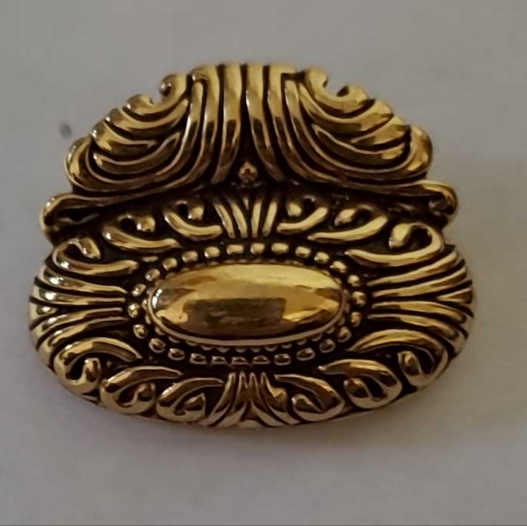 PREMIER DESIGNS Golden Avalon Necklace Pendant Scarf Clip Tie Ring - Picture 1 of 6